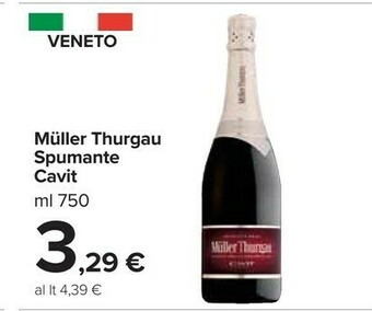 Carrefour Market Cavit - spumante brut muller thurgau 750 g(ml) offerta