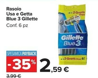 Carrefour Market Rasoio usa e getta blue 3 offerta