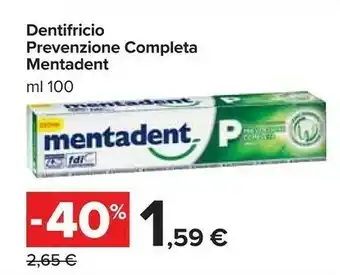Carrefour Market Dentifricio prevenzione completa offerta