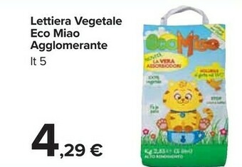 Carrefour Market Lettiera vegetale eco miao agglomerante offerta