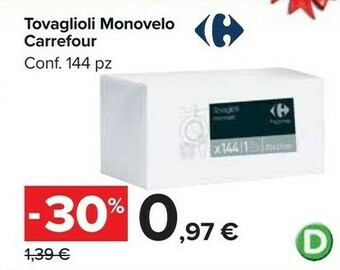 Carrefour Market Carrefour tovaglioli monovelo offerta