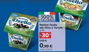 Carrefour Market Robiola alle olive o tartufo offerta