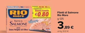 Carrefour Market Filetto di salmone al naturale al vapore 125 g(ml) offerta