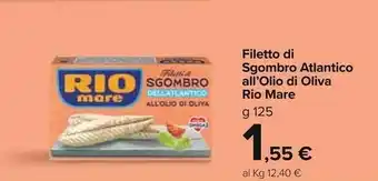 Carrefour Market Filetti di sgombro al naturale 125 g(ml) offerta