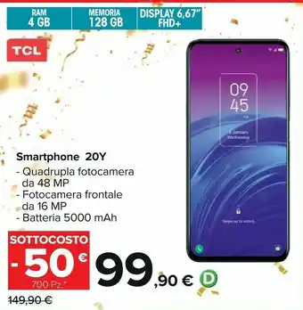 Carrefour Tcl smartphone 20y offerta