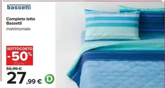 Carrefour Bassetti completo letto offerta