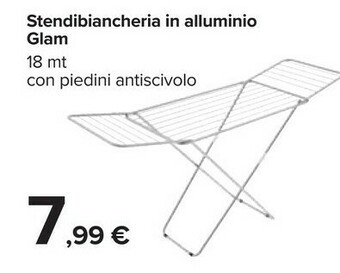 Carrefour Glam stendibiancheria in alluminio offerta