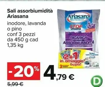 Carrefour Ariasana sali assorbiumidita inodore offerta