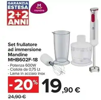 Carrefour Set frullatore ad immersione offerta