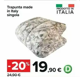 Carrefour Trapunta made in italy singola offerta