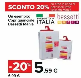 Carrefour Copriguanciale bassetti mania offerta