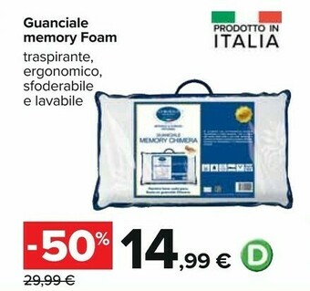 Carrefour Guanciale memory foam offerta