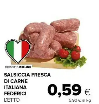 Federici salsiccia fresca di carne italiana