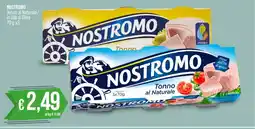In Coop NOSTROMO Tonno al Naturale/ in Olio di Oliva 70 g x3 offerta