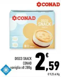 Conad Margherita DISCO SNACK CONAD vaniglia x8 280g offerta