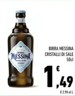 Conad Margherita BIRRA MESSINA CRISTALLI DI SALE 50cl offerta