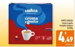 Conad Margherita CAFFÈ LAVAZZA crema e gusto risveglio classico 2x250g offerta