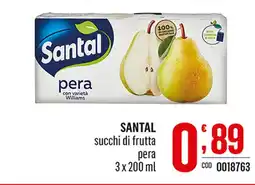 SANTAL succhi di frutta pera 3x200 ml