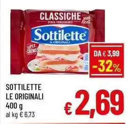 A&O SOTTILETTE LE ORIGINALI 400 g offerta