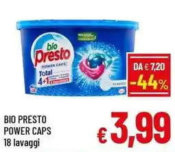 A&O BIO PRESTO POWER CAPS 18 lavaggi offerta
