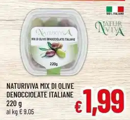 A&O NATURIVIVA MIX DI OLIVE DENOCCIOLATE ITALIANE 220 g offerta