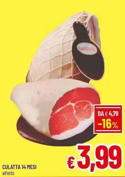 A&O CULATTA 14 MESI all'etto offerta