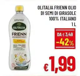 A&O OLITALIA FRIENN OLIO DI SEMI DI GIRASOLE 100% ITALIANO 1 L offerta