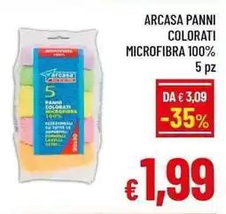 A&O ARCASA PANNI COLORATI MICROFIBRA 100% 5 pz offerta
