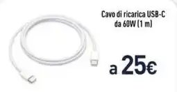 Unieuro Cavo di ricarica USB-C da 60W (1 m) offerta