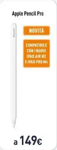 Unieuro Apple Pencil Pro offerta