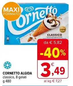 Iperal CORNETTO ALGIDA classico, 8 gelati g 480 offerta