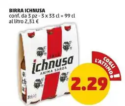 PENNY BIRRA ICHNUSA conf. da 3 pz - 3 x 33 cl offerta