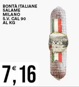 Vantaggio Cash&Carry BONTÀ ITALIANE SALAME MILANO S.V. CAL 90 offerta