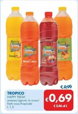 MD Discount TROPICO HAPPY FRESH ananas/agrumi in rosso/ frutti rossi/tropicale offerta