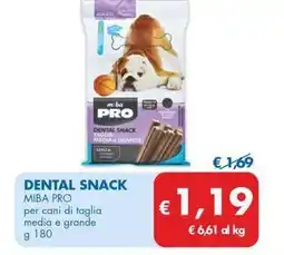 DENTAL SNACK MIBA PRO per cani di taglia media e grande