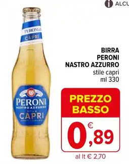 Iperal BIRRA PERONI NASTRO AZZURRO stile capri ml 330 offerta