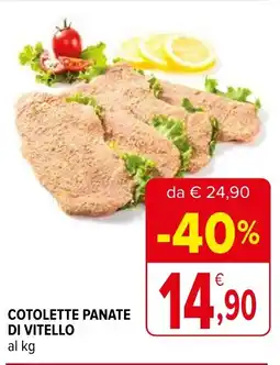 Iperal COTOLETTE PANATE DI VITELLO offerta
