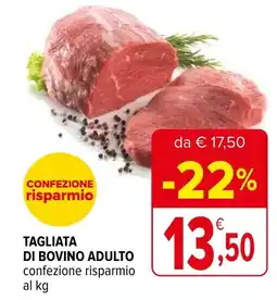 Iperal TAGLIATA DI BOVINO ADULTO offerta