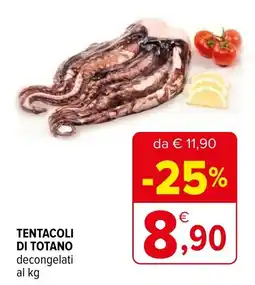 Iperal TENTACOLI DI TOTANO decongelati al kg offerta