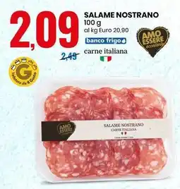 Eurospin SALAME NOSTRANO 100 g offerta