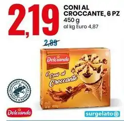 Eurospin CONI AL CROCCANTE, 6 PZ 450 g offerta