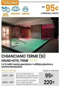 Eurospin CHIANCIANO TERME (SI) GRAND HOTEL TERME offerta
