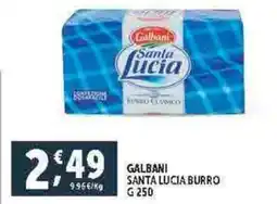 Deco Supermercati GALBANI SANTA LUCIA BURRO G250 offerta