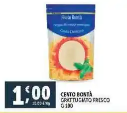 Deco Supermercati CENTO BONTÀ GRATTUGIATO FRESCO G 100 offerta