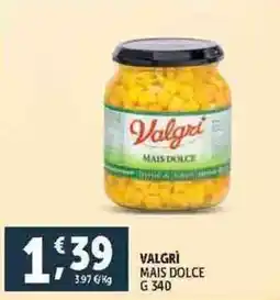 Deco Supermercati VALGRÌ MAIS DOLCE G 340 offerta