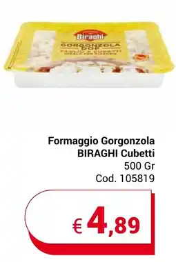 Centro Cash Formaggio Gorgonzola BIRAGHI Cubetti 500 Gr offerta