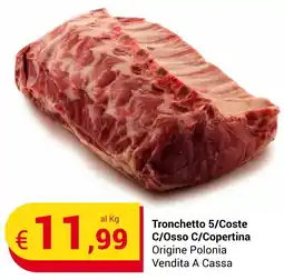 Centro Cash Tronchetto 5/Coste C/Osso C/Copertina Origine Polonia Vendita A Cassa offerta