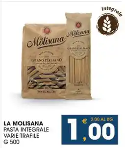 SeBón Supermercati LA MOLISANA PASTA INTEGRALE VARIE TRAFILE G 500 offerta