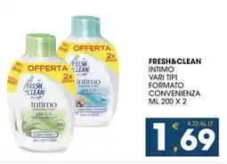 SeBón Supermercati FRESH&CLEAN INTIMO VARI TIPI FORMATO CONVENIENZA ML 200 X 2 offerta