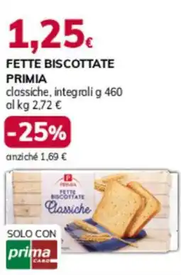 Basko FETTE BISCOTTATE PRIMIA classiche, integrali g 460 offerta